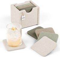 Sous-verres en feutre de haute qualité, résistants à la chaleur et réutilisables, pour boissons, sous-verres absorbants avec support, table basse et salon