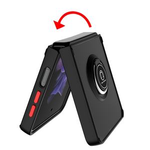 Porte-anneau d'armure magnétique étanche antichoc anti-empreintes digitales TPU UV peint coque de téléphone pour Z Flip3 pour modèles - Product Image 5