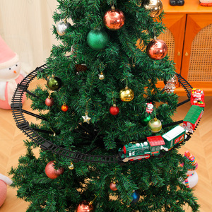 Tren eléctrico giratorio transfronterizo de Navidad con sonido y luz, se puede colgar como árbol de Navidad, tren de juguete navideño. - Product Image 2