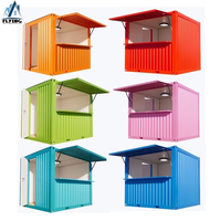 Chiosco Mobile Espandibile in Vendita 10ft 20ft Pop-Up Container Bar e Caffetteria Contemporaneo Negozio di Prossimità Modulare e Trasportabile
