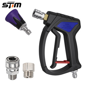 Pistolet à eau haute pression Stim 4080Psi en acier inoxydable, connexion rapide, pistolet de lavage de voiture, pression réglable - Product Image 1