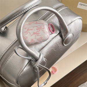Ins Style New Pink Ribbon Bow con llavero Funda de TPU para <span class=keywords><strong>Airpods</strong></span> 1 2 3 4 Generation Funda para auriculares a prueba de golpes para <span class=keywords><strong>Airpods</strong></span> Pro 2 - Product Image 6
