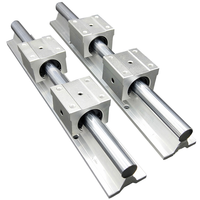 Rail de guidage linéaire rond en aluminium CNC SBR12 et bloc coulissant linéaire SBR12UU SBR12LUU