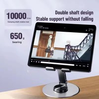 Nouveau support de téléphone pliable pour bureau, support de téléphone portable rotatif à 360 degrés, réglable en hauteur, en métal, compatible avec tous les smartphones