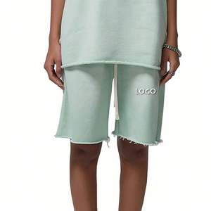 Shorts de sport amples personnalisés en usine pour hommes Casual 360g Light Washed Vintage Mens Shorts - Product Image 1