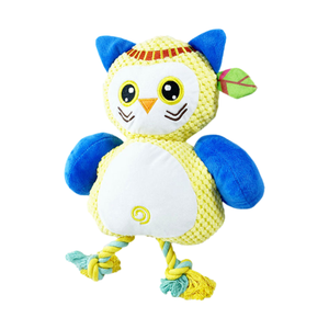 New Design Simulation <strong>Pet</strong> <strong>Toys</strong> <strong>Lovely</strong> Animal Design Owl Duck Sloth Elk Shape Cotton Rope Squeaky Dog Interactive <strong>Toy</strong> - Product Image 4