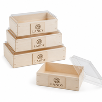 Boîte à charcuterie en bois de pin naturel durable de qualité supérieure avec logo personnalisé, plateau divisé, étui de service pour la restauration professionnelle