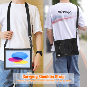 Étui pour tablette robuste antichoc en silicone épais pour iPad 10e génération 10.9 pouces <span class=keywords><strong>2022</strong></span> housse robuste avec support en bandoulière - Product Image 4