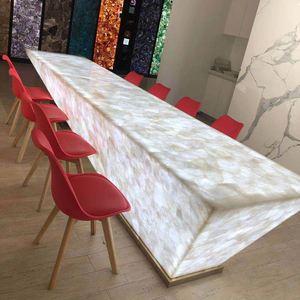 Lastra di quarzite di cristallo bianco di marmo traslucido traslucido naturale - Product Image 6