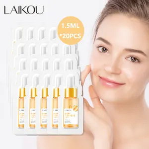 1.5ml LAIKOU 100% Nature et organique femmes vitamine c sérum soins de la peau marque privée premium anti-âge soin de la peau sérum