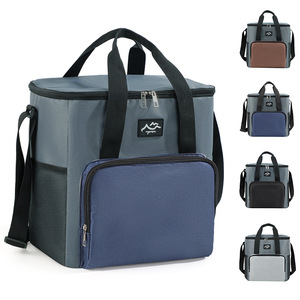 Insulated Lunch Bag 12L With Zipper <b>Pocket</b> For Office Workers Outdoor Use - Product Image 1