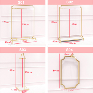 Support d'affichage pour boutique de vêtements personnalisés, en acier inoxydable, doré brillant, pour les magasins de vêtements - Product Image 6