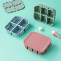 Boîte à collation Bento divisée sans BPA Conteneurs de stockage d'aliments pour bébés réutilisables Conteneurs à collation pour enfants avec couvercle