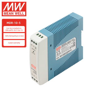 MEAN WELL-Indicador LED de Convección de Aire Libre, Riel DIN de Salida Única, 10W, 5V, para Encendido, Fuente de Alimentación Ajustable, 1/2 ", 1/2" - Product Image 1