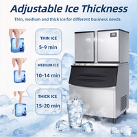 Machine à glaçons industrielle commerciale Tolcat entièrement automatique à haute productivité avec moteur et forme de glace personnalisable