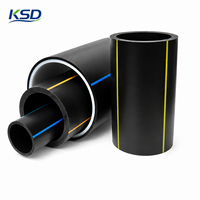 Tuyau en plastique robuste de grand diamètre PN10 SDR17 DN315-DN630 PE100 ISO 4427 pour la transmission principale de l'eau