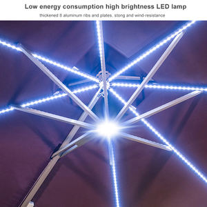 Sombrillas de Jardín para Patio, Sombrilla de Iluminación Solar con Control Remoto de 11 pies para Navidad - Product Image 2