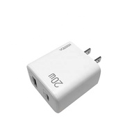 Chargeur mural USB-C KEERDA 20W PD à 1 port (prise EU/UK/US) compatible QC3.0, adaptateur secteur de voyage