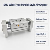 Pince pneumatique à doigts longs de type large pour la préhension d'objets volumineux en automatisation