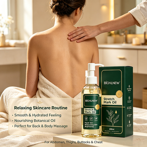 Minyak Tubuh Penghilang <span class=keywords><strong>Stretch</strong></span> <span class=keywords><strong>Mark</strong></span> Private Label, Melembapkan, Memperbaiki Kulit, Minyak Esensial Vitamin E, Retinol, Minyak Bunga Matahari - Product Image 4