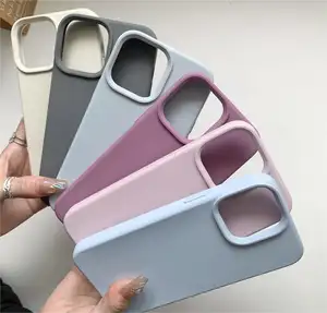 La migliore vendita 2024 custodia in silicone liquido cover posteriore in silicone cassa del telefono per iPhone