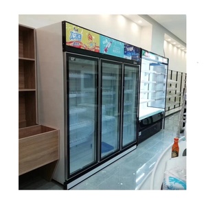 Thương Mại Thẳng Đứng Hiển Thị Tủ Lạnh <span class=keywords><strong>3</strong></span> Cửa Kính Siêu Thị Lạnh Uống Nước Giải Khát Showcase Tủ Lạnh Cho Cửa Hàng Tiện lợi - Product Image 6