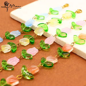 Ensemble de bijoux tendance HWASAN : collier, boucles d'oreilles et bracelet avec pendentif fleur en résine, style quotidien, pour femmes et enfants - Product Image 3