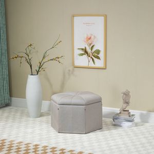 Modern Burgundy Fabric <strong>Storage</strong> <strong>Stool</strong> 38x38x38cm Decorative Furniture for Living Room <strong>Bathroom</strong> Hotel Apartment Home Office - Product Image 2