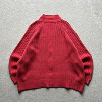 OEM Maßgeschneiderter Flanell-Sweater mit Reißverschluss, Atmungsaktiv, Geripptes Vintage-Design, Street Hip-Hop-Stil, 100% Baumwolle, Herrenmodell