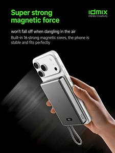 Batterie externe magnétique sans fil IDMIX 15W 10000mAh avec câble intégré pour iPhone 16/17 Series – Pack de batterie portable - Product Image 5