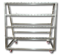 Chariot de manutention de viande et d'offal robuste en acier inoxydable 304 de qualité supérieure pour abattoirs modernes de bovins, à roulement longue durée