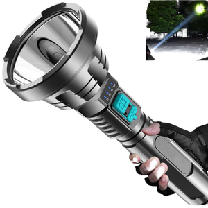 Portable Outdoor USB Rechargeable LED <b>Torch</b> Light High Power High Lumen Tactical Flashlight White LED <b>Lantern</b> IP65 ABS - Product Image 4