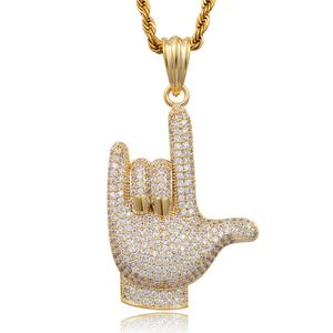 จี้ห้อยนิ้วแบบฮิปฮอป ประดับเพชรโมอิสซาไนต์คุณภาพสูง ชุบทอง 18k เงินแท้ 925 - Product Image 6