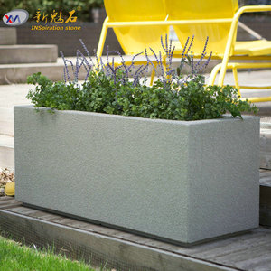 Nuevos Materiales de Construcción en Piedra, Macetas y Jardineras de Hormigón Prefabricado Personalizables para Balcones y Centros Comerciales - Product Image 2