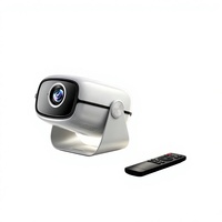 Mini projecteur intelligent 180 °   Lecteur vidéo LED rotatif pour la maison avec système Android, prise en charge WiFi et Bluetooth, décodage vidéo 1080P et télécommande