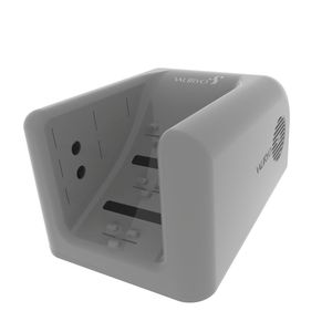 Asciugapiedi Metallico Argento per Hotel di Lusso, IP53, Sensore Senza Contatto, UVA Opzionale, Unità a Parete - Product Image 3