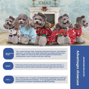 Otoño Invierno traje <span class=keywords><strong>de</strong></span> cuatro patas perros transfronterizo polar copo <span class=keywords><strong>de</strong></span> nieve pastel Reno disfraz <span class=keywords><strong>de</strong></span> Navidad Halloween ropa para mascotas - Product Image 3