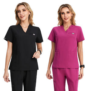 スリムフィット手術用スクラブセット、医療スクラブ、看護師ユニフォーム、病院ユニフォーム - Product Image 1