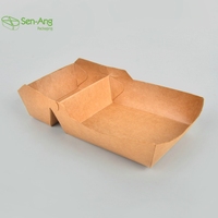 SenAng05 – plateau en papier Kraft jetable, en forme de frites, 6Oz, vente en gros