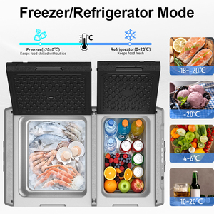 Réfrigérateur mobile 35L 12V 220V à double zone, compresseur de refroidissement, camping, <span class=keywords><strong>petit</strong></span> mini réfrigérateur portable pour voiture - Product Image 2