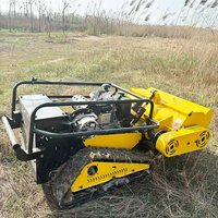 Tondeuse sur chenilles à grand réservoir de carburant pour une tonte ininterrompue sur les grandes prairies des ranchs périurbains