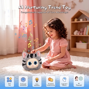 Muñeco de Peluche Interactivo con IA, Compañero Emocional para Mascotas, Robot de Juguete con Expresión de Emociones y Vibración Táctil para Niños - Product Image 1
