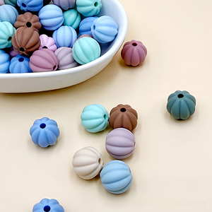 Cuentas de Silicona de Calabaza de 12mm al por Mayor, Cuentas Sueltas de Silicona de Grado Alimenticio para DIY, Bolígrafos de Cuentas, Accesorios de Joyería Hechos a Mano - Product Image 4