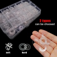 415/1085 pièces M2 M2.5 M3 M4 M5 M6 M8 M10 M12 plastique PVC Transparent clair plat rondelle plaine entretoise isolation joint anneau Kit boîte
