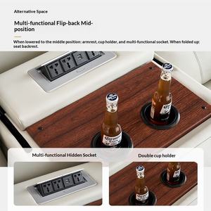 Canapé inclinable électrique <span class=keywords><strong>de</strong></span> première classe Zero Wall - Siège <span class=keywords><strong>de</strong></span> cinéma maison intelligent multifonctionnel en cuir avec extension électrique - Product Image 3