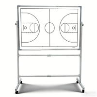Tableau de démonstration tactique de basketball grand format 100x70cm, double face, magnétique, effaçable et inscriptible, avec roulettes pour entraînement et entraîneur
