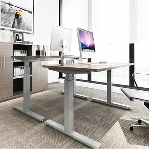 Топ продаж 2021, Электрический двухмоторный офисный стол с регулируемой высотой, регулируемый компьютерный стол