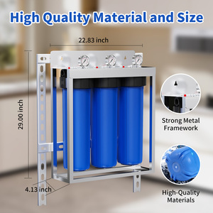 Filtro de Agua Completo Australiano con Descuento por Volumen, Filtro Big Blue de 3 Etapas y 20 Pulgadas para Casas de Campo, Uso Comercial y Doméstico, Manual - Product Image 3