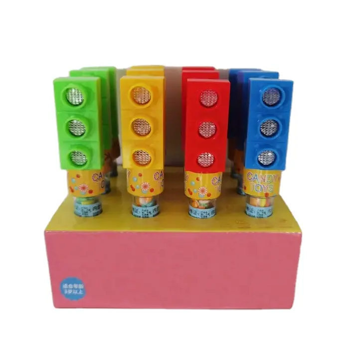 Enfants bonbons jouet multi saveur créatif doux gommeux bonbons tube feu de circulation forme lumineux dépanneur enfants cadeau