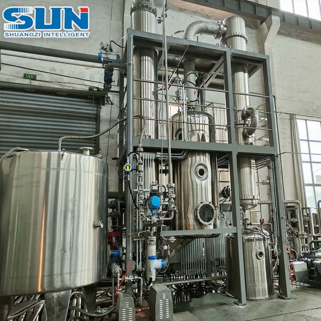 New Industrial Single Effect Falling Film Evaporator with Steam Automatic Control for Liquid Concentration and Evaporation